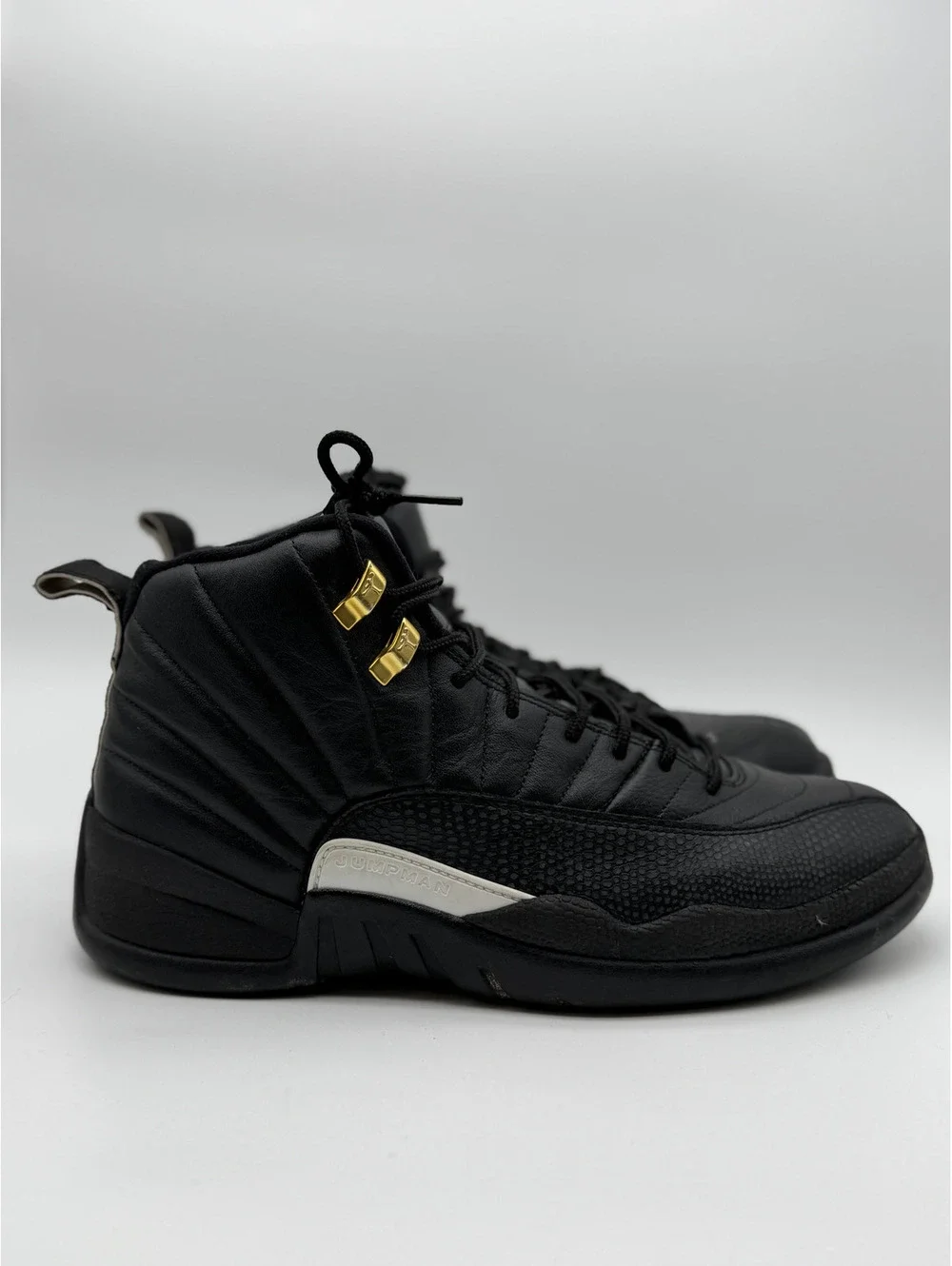 Air Jordan 12 Retro The Master 2016 Black White Metallic Gold, Size 9